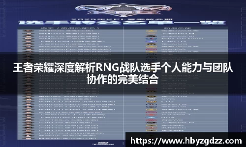 王者荣耀深度解析RNG战队选手个人能力与团队协作的完美结合
